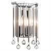 Kryształowy Kinkiet Piper Kichler KL-PIPER2-PC Polerowany chrom Szklany Glamour